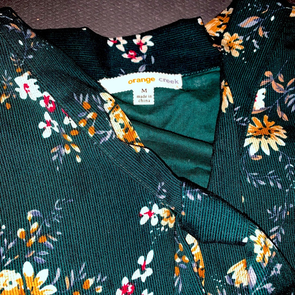 Roolee Green Floral Midi Dress